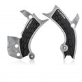 Acerbis X-Grip Frame Guards Silver/Black for Yamaha YZ450F 2018-2025