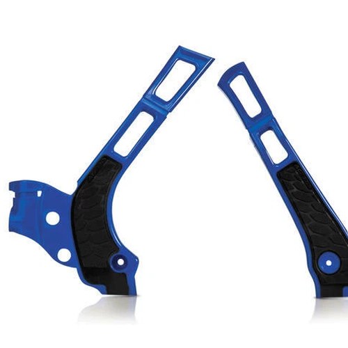 Acerbis X-Grip Frame Guards Blue/Black #2464741034 for Yamaha YZ125/YZ250/YZ250X