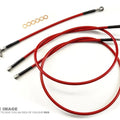 Fir Front Brake Hose Kit +4", Red, Honda TRX450R 2004-2009