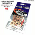 Copper Washer M8 PK OF 25, Size ID8 x OD13 x W1.5mm
