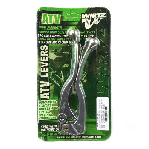 Wirtz Green Grip Lever Set Kawasaki KEF30095-99, KLF300 88-99, KLF400 93-01