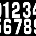 8" White Race Numbers 0-9, 10 OF Each - Pack OF 100