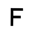 Number Plate Digits Big F Each