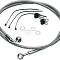 DS Braided Brake Line Kit Front Harley Davidson Softail/Dyna #142858