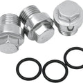 Colony Custom Tappet Oil Screen/Relief/Check Valve Plug Kit Chrome #8707-6