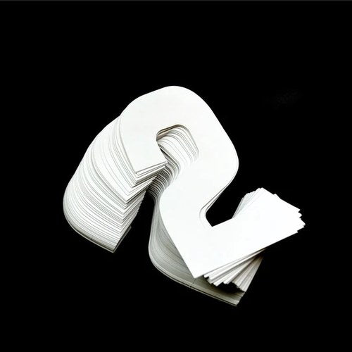 Race Numbers - 2 Two - White, Pack OF 100 / 15cm 6" / Vinyl Sticker