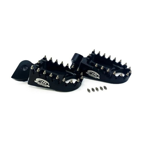 CNC Black Alloy Foot Pegs Fantic XX125 2021-2023, XX250 2021-2023