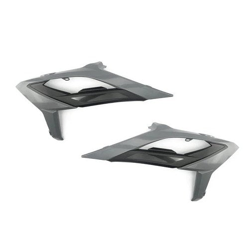 R-TECH GREY/BLACK Radiator Scoops Beta RR 125-480 2023-2024