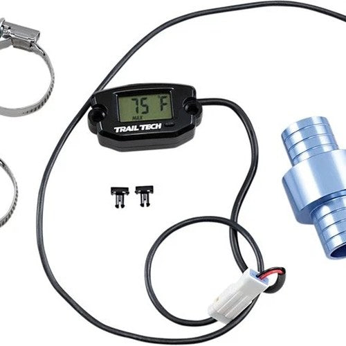 Trail Tech Surface Mount Temperature Meter with Water Hose Sensor Black 22.00mm