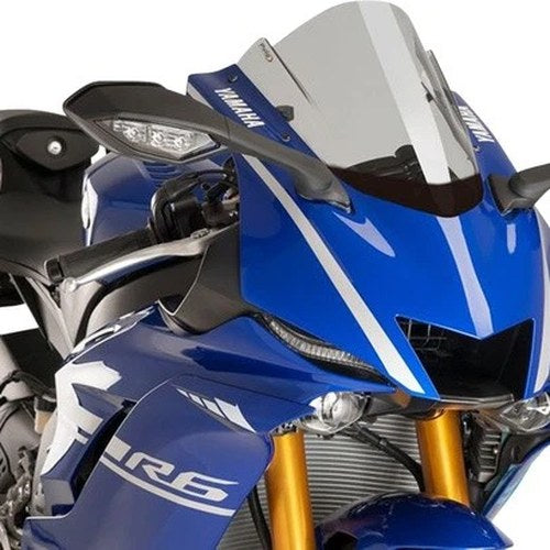 Puig 3mm Z Racing Windscreen Light Smoke #9723H for Yamaha YZF-R6 2017-2022