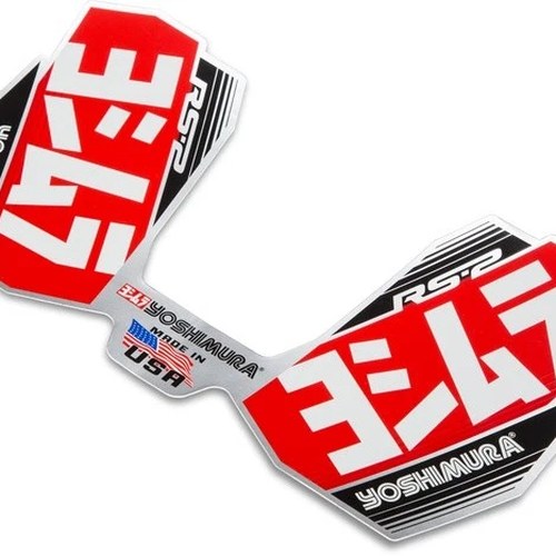 Yoshimura RS-2 Muffler Wrap Around Decal Red/Black/White