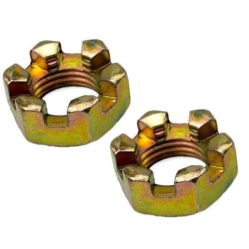 M12 Castle Nuts PACK-2, Wheel Axle Hub Slotted Nut
