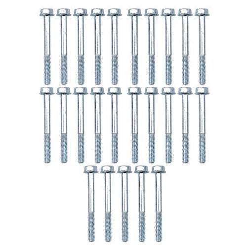M6 x 55mm Flange Bolt, Pack OF 25, 10mm Hex