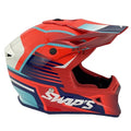 Swaps Motocross Helmet S818 - Shiny Red Blue White - Size L 59cm - 60cm