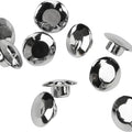 HardDrive Handlebar Clamp Plug Cap 0.25" Hex Chrome 10-Pack