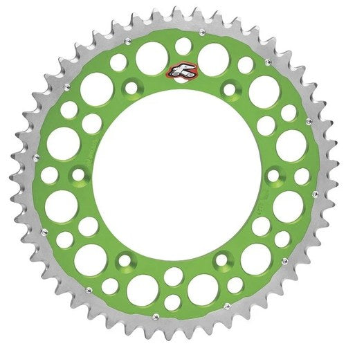 Renthal 520 TwinRing Rear Sprocket 49T Green 1120-520-49GPGN for Kawasaki/Suzuki