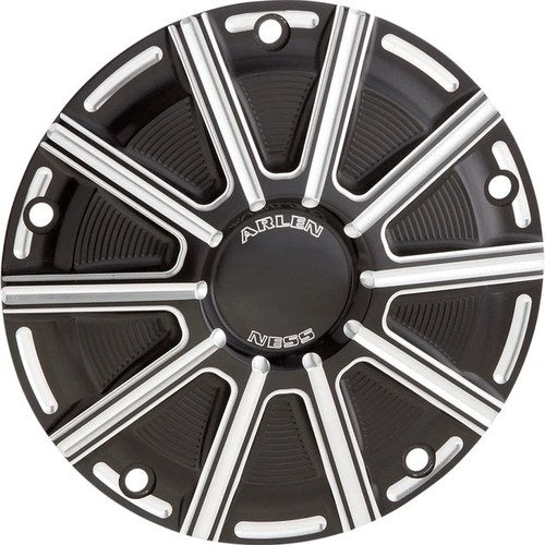 Arlen Ness 10-Gauge Derby Cover Machined Black #700-002 Harley Davidson