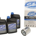 S&S Oil Change Kit With Chrome Filter #153965 Harley Davidson