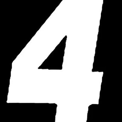 Dirt Digits Super X Numbers 6" White #4 3-Pack