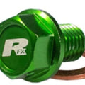 Rfx Magnetic Drain Bolt Green for Kawasaki KX65/KX85/KX250F/KX250/KX125/KX450F