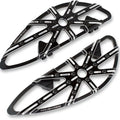 Arlen Ness 10-Gauge Adjustable Driver Floorboards Black #06-861 Harley Davidson