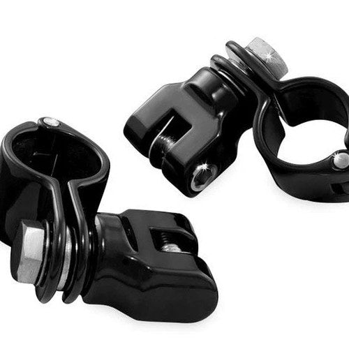 Kuryakyn Peg Mounts with 1-1/4" Magnum Clamps Gloss Black