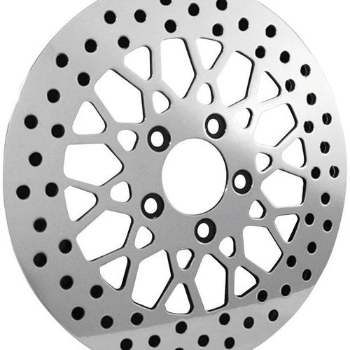 Biker's Choice Polished Mesh Rotor Front 11.5" #M-RT-2160 Harley Davidson