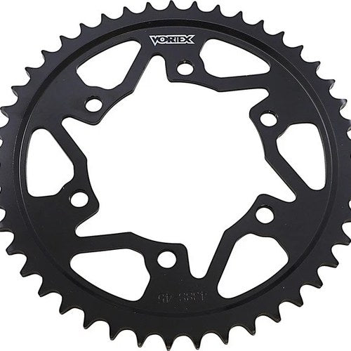 Vortex Steel Rear Sprocket 45T 530 Black #438S-45 for Yamaha/Kawasaki/Suzuki
