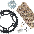 Vortex V3 Wss Chain & Sprocket Kit with Steel Rear Gold 15/41T 520SX3-112
