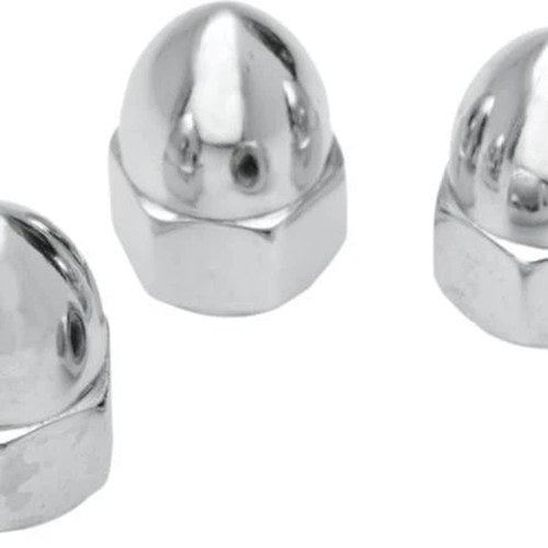 DS Chrome Ware Acorn Nuts 3-Pack 3/8"-16