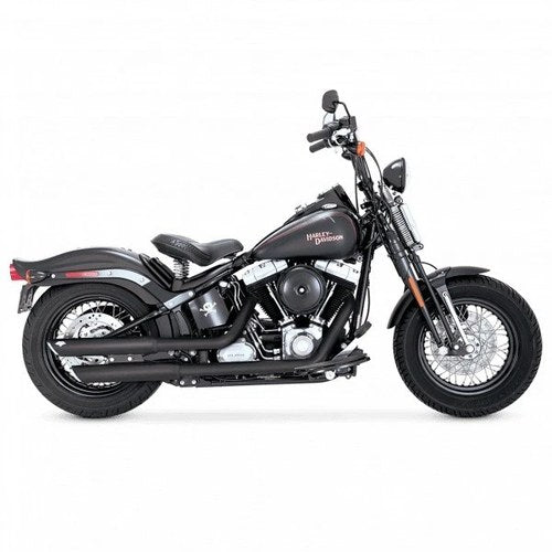 Vance & Hines Pcx Twin Slash Dual Slip-On Mufflers Black #46341 Harley Davidson