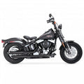 Vance & Hines Pcx Twin Slash Dual Slip-On Mufflers Black #46341 Harley Davidson