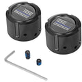 Figurati Designs Front Axle Nut Covers US Flag Blue Line Black #FD71-FAC-BK