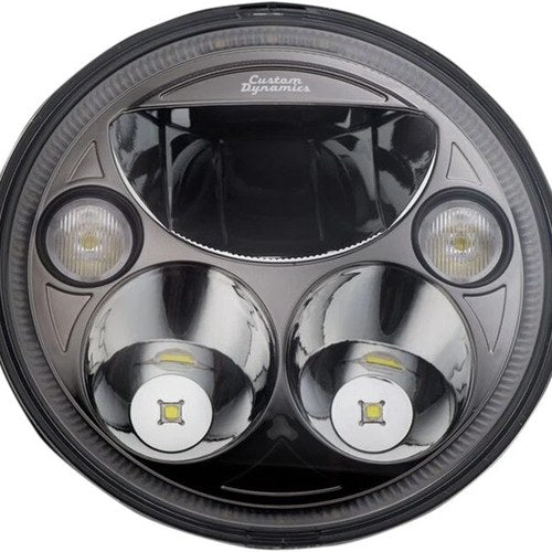 Custom Dynamics 7" TruBEAM LED Headlight Black Indian Roadmaster/Chieftain/Chief