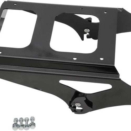 Drag Specialties Quick-Detach Tour Box Mount Gloss Black #174006 Harley Davidson
