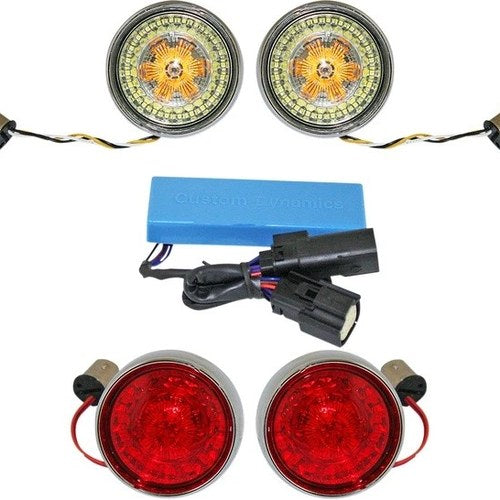 Custom Dynamics ProBEAM Bullet Bezel Turn Signal Inserts Chrome #PS-SS-BB-C
