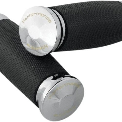 Performance Machine Contour Footpegs Rubber-Wrapped Chrome Male-Mount