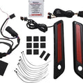Custom Dynamics LED Saddlebag Dual Color Latch Lights Black Red #CD-SBL-DC-RB
