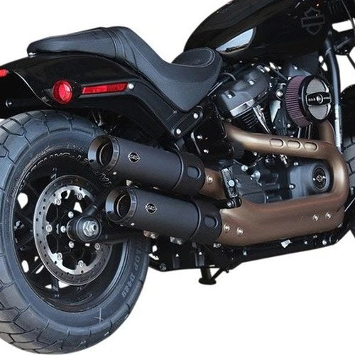 S&S Grand National 4" Slip-On Mufflers Black #550-0734 Harley Davidson