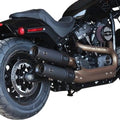 S&S Grand National 4" Slip-On Mufflers Black #550-0734 Harley Davidson