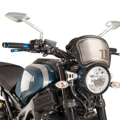 Puig Retrovision Front Number Plate Matte Blk #9168J for Yamaha XSR900 2016-2019