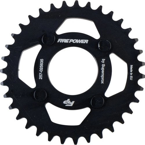 Fire Power Steel Rear Sprocket 35T Black #FPS-256-35- Blk for Honda