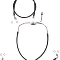 Magnum Alt Length XR Non-ABS Comp. Front Brake Line Kit 25" Blk/Chr #SBC1304-25