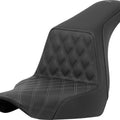 Saddlemen Step-Up LS Seat F. Lattice Green Stitch Black #284726 Harley Davidson
