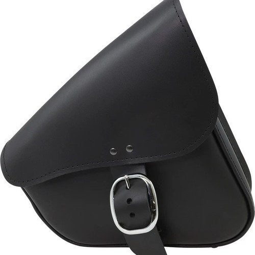 Willie & Max Leather Swingarm Bag Black w/ Chrome Buckle #59904-00