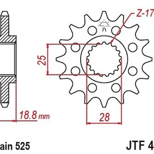 JT Front Sprocket 20T #JTF405.20 BMW F 800 R 2009-2018