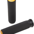 Arlen Ness Knurled Fusion Grips Black/Gold 1" Tbw #07-347 Harley Davidson