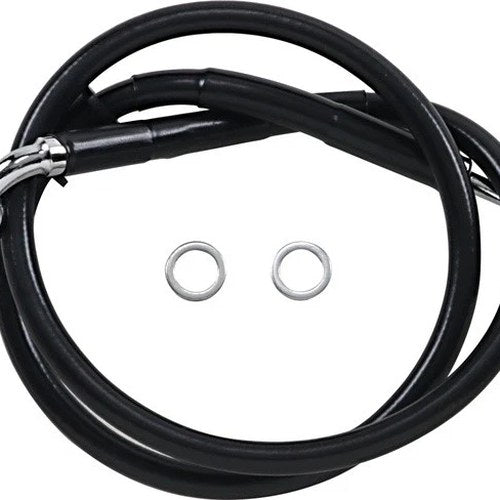 DS Black Vinyl Front Upper ABS Brake Line Kit 31-1/4" +8" Black #212117
