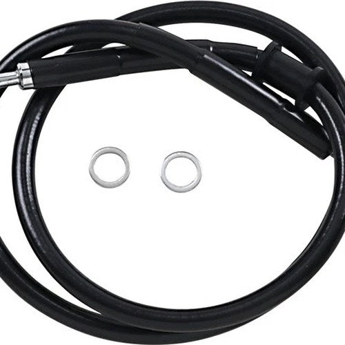 DS Black Vinyl Front Upper ABS Brake Line Kit 33-1/4" +10" Black #212118
