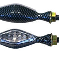 K&S Ultra Mini Stalk LED Diamond Marker Lights Carbon/Clear